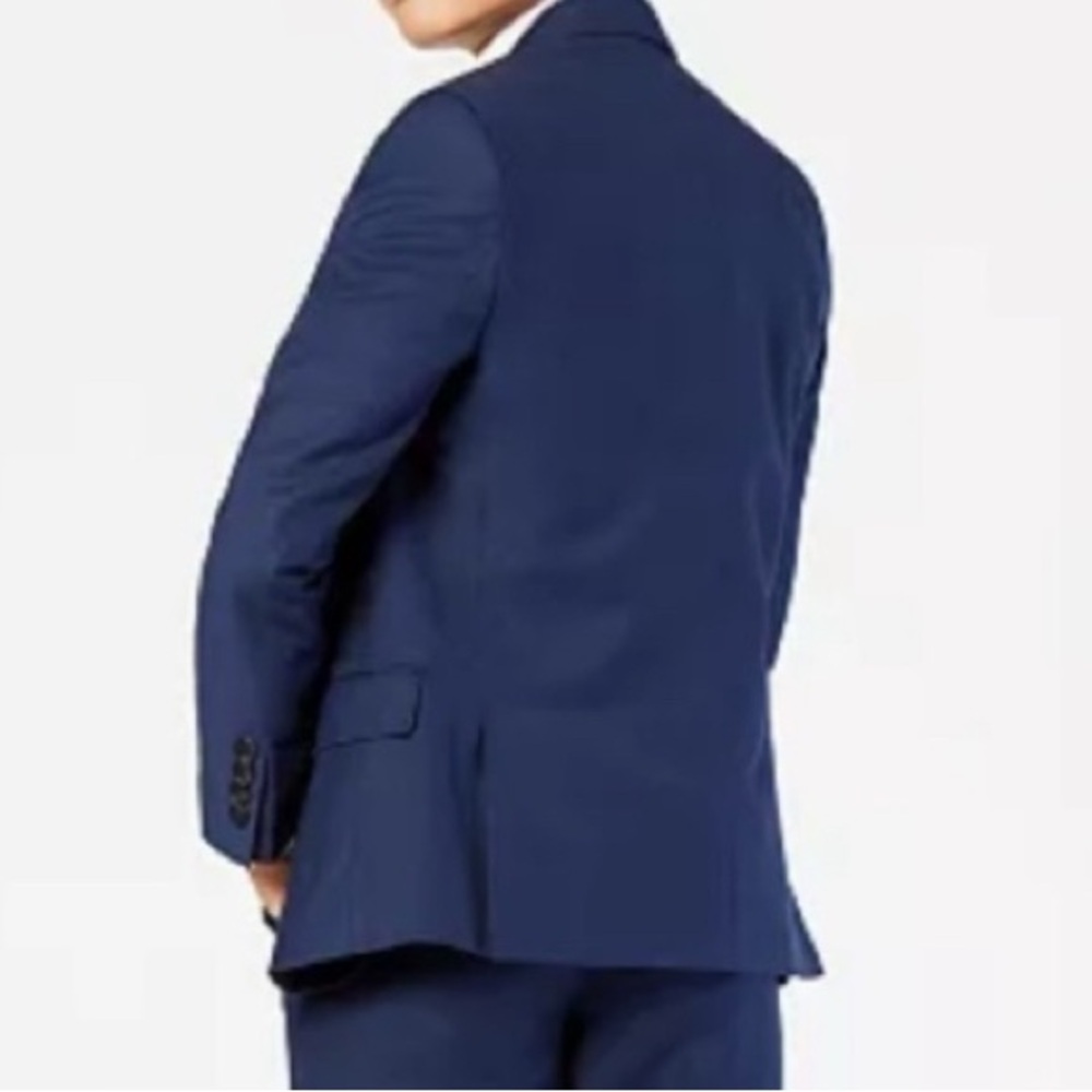 Calvin Klein NWT Boys Brilliant Blue Slim Fit Suit Jacket Regular - Picture 3 of 3